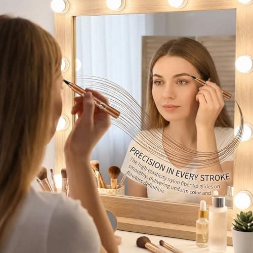2PCS Magic Eyebrow Pencil, 2026 New 3D Waterproof 4 Head Split Waterproof Long lasting Wild Eyebrow Pencil, Makeup Natural Gap Filling Long-Lasting Eyebrow Pen Stay on All Day (Dark brown) - Thumbnail 4