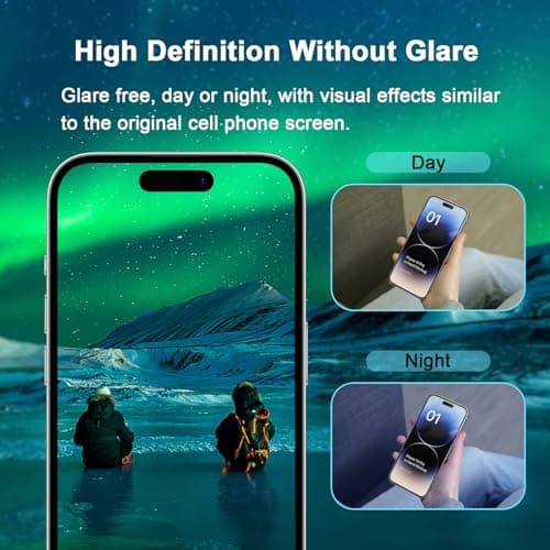 JESOHO Blue Light Screen Protector for iPhone 14 Pro (6.1")*2 Pack Eye Protection,HD Blue Light Blocking Tempered Glass Film, No Bubble, with Easy Installation Kit - Thumbnail 6