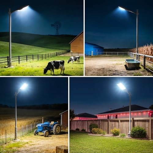 AsWonist 10000W Solar Street Lights Outdoor - 6500K Solar Lights Outdoor IP66 Waterproof, Solar Street Light Dusk to Dawn, Solar Flood Lights Outdoor Motion Sensor with Remote Control for Yard, Garage - Thumbnail 2