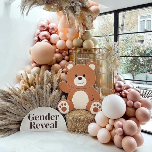 Blush Beige Gold Balloon Arch Kit - Double Stuffed White Sand Nude Balloon Garland Neutral Cream Apricot Balloons for Birthday Baby Shower Bridal Shower Boho Gender Reveal Wedding Party Decor - Thumbnail 6