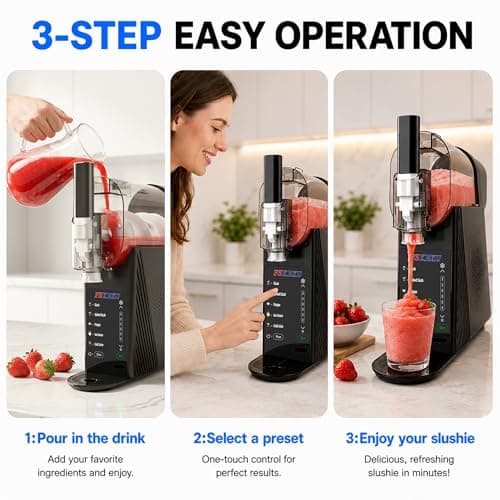Slushy Maker Machine for Home 85oz, No Ice Needed Countertop with 5 Presets 24H Running, Auto-Clean, Frozen Margaritas, Cocktails, Frappés, Smoothies, Milkshakes Summer Parties Gifts - Thumbnail 5