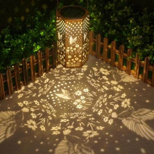 Hummingbird Solar Lanterns Outdoor Waterproof Garden Decor - Birthday Gifts for Women Men Mom Father Garden Gifts, Solar Lights Outdoor Decor for Patio, Outside, Yard, Lawn, Pathway - Thumbnail 2