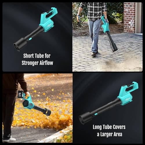 YARDCARE Electric Cordless Leaf Blower with Battery and Charger, 5-Speed + Turbo Mode, 4.0Ah Lightweight Battery Powered Powerful Blower for Blowing Leaves, Patio Cleaning, Blowers for Lawn Care - Thumbnail 4