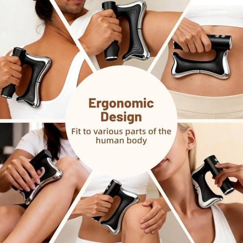 OTBK Professional Heated Muscle Scraper—3-in-1 Electric Fascia Massager with Independent Heat Control (38-46°C), 3-Level Vibration & Pulse—Portable Cordless for Athletes & Office Use - Thumbnail 6