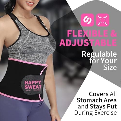 YITIANTL Waist Trainer for Women and Men Belly Fat, Neoprene Sauna Sweat Band, Stomach Wrap Waist Trimmer for Workout, Lower Back Support-Medium Pink - Thumbnail 5
