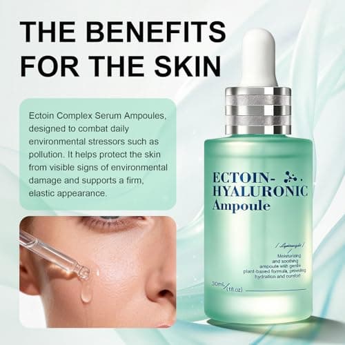 Ectoin Face Serum, Adenosine Firming Serum for Smoothen Fine Lines & Strengthens Moisture Barrier, Oil-Free Anti-Aging Facial Serum for Targeted for Sensitive and Oily Skin - 1.01 fl oz - Thumbnail 6