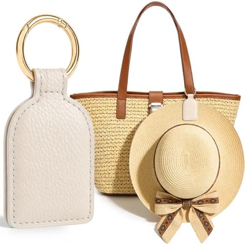 Niveaya Magnetic Hat Clip for Travel, Strong Magnet Holder for Hats, Chic Hands-Free Travel Essentials for Beach Cruise Vacation, Secures Hats on Tote Bags Purse Backpacks Luggage, 1-Pack Beige - Image 1