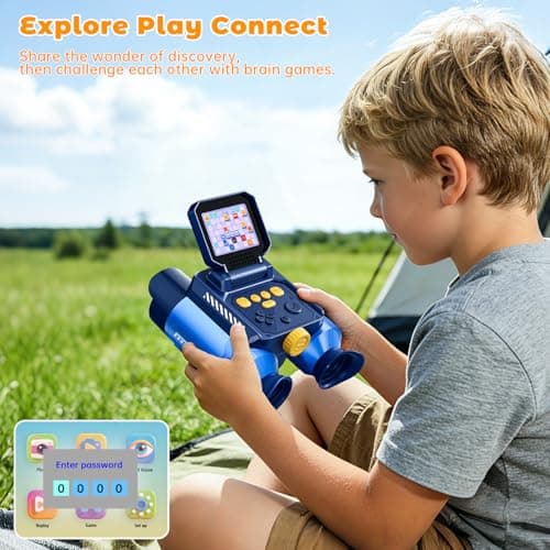 Binoculars for Kids with Night Vision - 48MP FHD Digital Camera Binoculars STEM Toy with 2.4" IPS Screen, 10X Optical Zoom, Rechargeable for 4-12 Years Old Boys & Girls, Outdoor Camping Birthday Gifts - Thumbnail 6