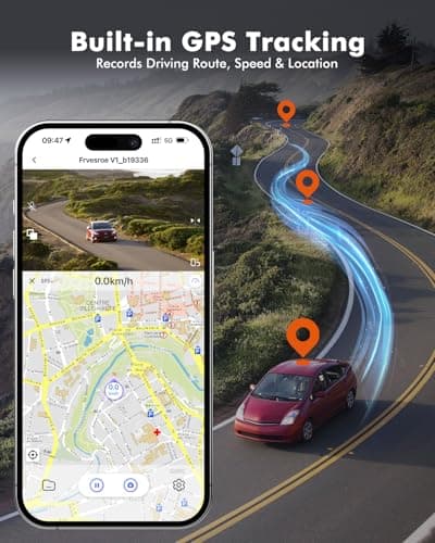 Frvesroe 4K 3 Channel Dash Cam Front and Rear Inside with WiFi 6 & GPS, 4K+1080P+1080P Dash Camera for Cars, FREE 64GB Card, IR Night Vision, 24H Parking Mode,Dashcam for Family & Rideshare Driver(V1) - Thumbnail 5