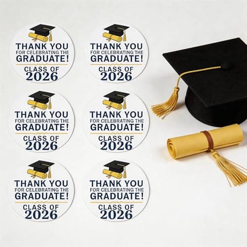 ZLKAPT 2026 Graduation Sticker Labels - Universal Color Palette — 120 Pcs 1.6" Round One Smart Cookie Decals — Safe for Envelopes Treat Bags Cards — Class of 2026 Thank You Party Favors - Thumbnail 3
