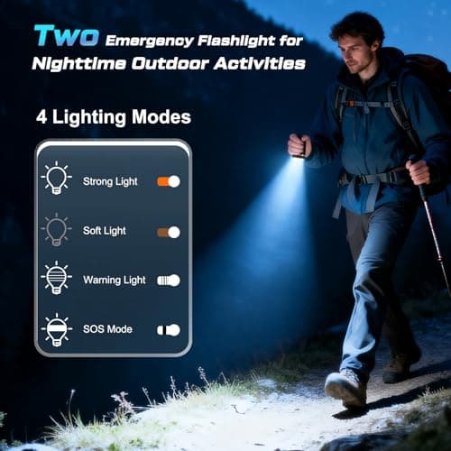 3-in-1 AI Hand Warmers Rechargeable 10000mAh, Dual Power Bank & Flashlight, 24Hrs 360° Heating Portable Pocket Heater, Outdoors Hunting Camping Accessories, Gift for Men Women - Thumbnail 5