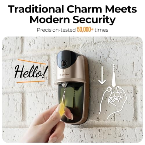 anyfree Solar Video Doorbells Camera Wireless with Chime Pro (2nd), 2K HDR Wide-Angle, AI Smart Motion Detection, 2.4/5G WiFi, 2-Way Talk, No Subscription Local/Cloud, Night Vision, Works with Alexa - Thumbnail 2