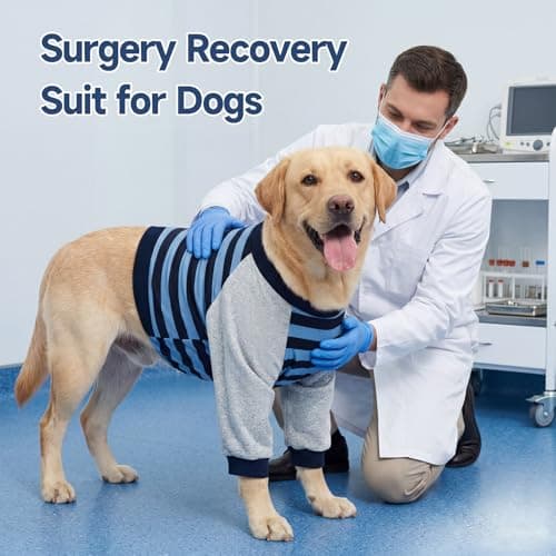 XPUDAC 2 Pack Dog Surgery Recovery Suit for Front Legs, Dog Leg Sleeve to Stop Licking, 3-Layer Thickened After Surgery Elbow Protector Wound Care Shirt Dogs Cone Alternative for Leg Injuries, 5XL - Thumbnail 5