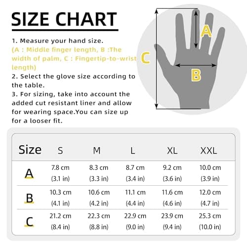 Schwer ANSI A9 Cut Resistant Leather Work Gloves, PM3401 Cut Proof Gloves, Reinforced Fingertips & Palm Cowhide Work Gloves for Construction, Welding, Metalwork, Woodwork & Outdoor Gardening Work, M - Thumbnail 5