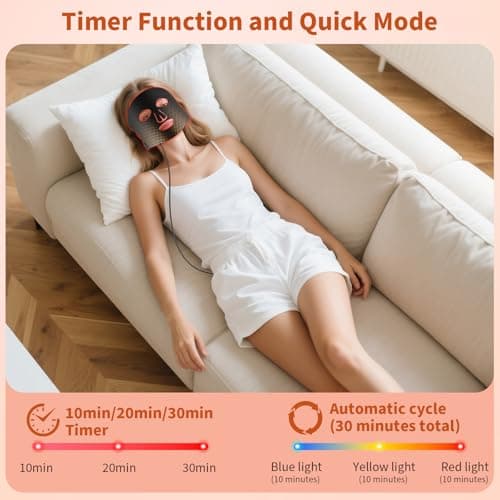 Red Light Therapy for Face Red Light Mask Infrared LED Mask Light 660nm & 850nm Near Infrared Light Therapy Valentines Day Gifts for Her - Thumbnail 6