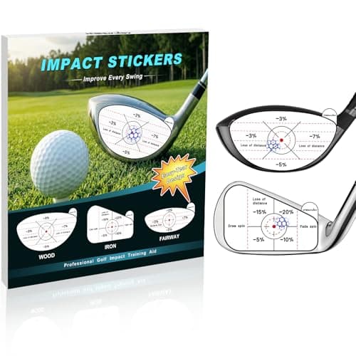 HighlyJoy Golf Impact Tape, High-Resolution Impact Stickers for Irons & Woods Clubs, Golf Training Aid for Home Practice, Nets & Golf Simulators, Perfect for Beginners & Experienced Golfers,140Pcs - Image 1