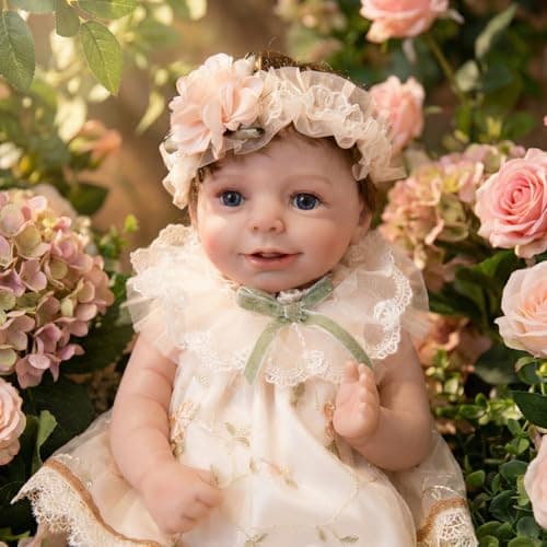 Vvioxiu Lifelike Reborn Baby Dolls, 20 inch Realistic Cute Soft Vinyl Realistic Newborn Baby Doll Poseable Real Life Baby Dolls with Accessories for 3+ Years Old Gifts - Thumbnail 5