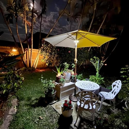 HFLYJPYW Patio Umbrella Light 3 Brightness Modes Cordless 28 LED Lights-4 x AA Battery Operated,Umbrella Pole Light for Patio Umbrellas,Camping Tents or Indoor Use (Warm White) - Thumbnail 6