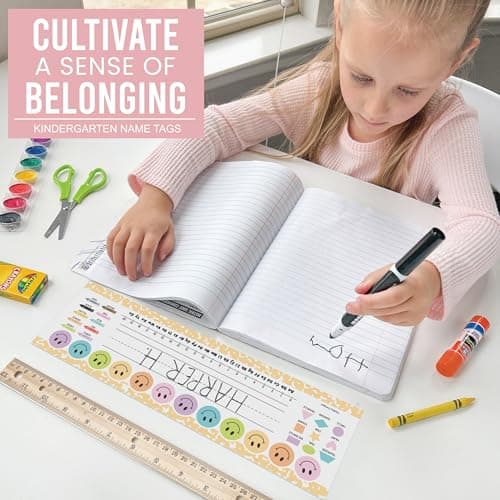 Hadley Designs Desk Name Tags for Classroom –36 Student Name Tags for Desks, 14.5x4.5 Name Plates for Classroom Decor, Teacher Supplies Pastel Nametags, 1st-3rd Grade Kindergarten Preschool Must Haves - Thumbnail 6