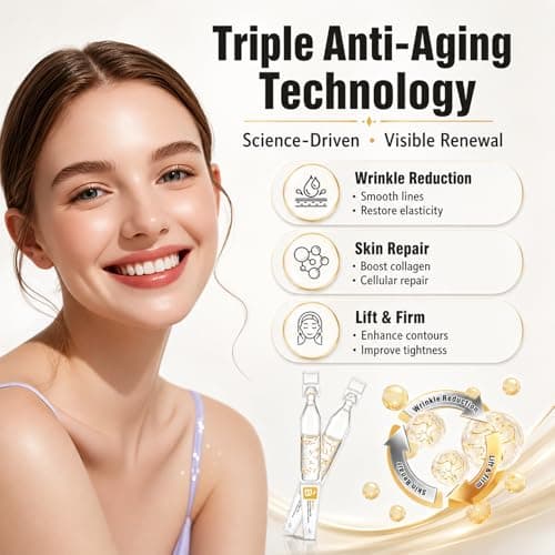 Silk Peptide Intensive Lifting Ampoule, Anti-Aging Hydrating Serum, Multi Peptide, Collagen, Niacinamide, 4D Hyaluronic Acid Serum for Wrinkles & Fine Lines & Radiance 30pcs - Thumbnail 4