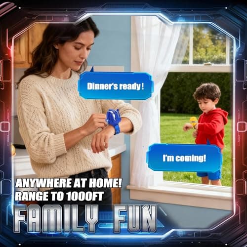 Vvinca Transform Toys Walkie Talkies for Kids 2 Pack - Toys 3-12 Year Old Boy Birthday Gift for Kids, Robots Walkie Talkies Adjustable Strap Voice-Changing Clear Sound Camping Outdoor Games - Thumbnail 5