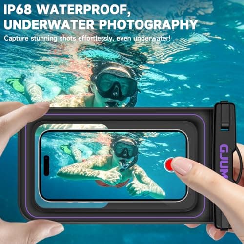 GJUMP Waterproof Phone Pouch Floating, 2 Pack IP68 Dry Bag Cell Phone Case - Thumbnail 5