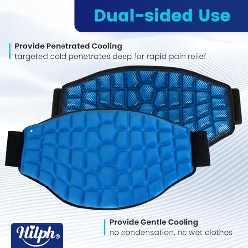 Hilph Large Ice Pack Wrap for Back Pain Relief - 2 Hours Long Lasting Cold Therapy with Ice Grid Design for Lower Back, Reusable Cold Pack for Waist, Lower Lumbar, Sciatica, Tailbone, 15.2'' x 9.3'' - Thumbnail 6