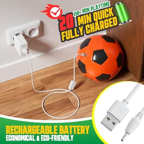 Funvip Light Up LED Soccer Ball, Rechargeable Glow in The Dark Soccer Ball with Bag, Christmas Birthday Soccer Gifts for 8-12 Years Old Boy Kids Teens, Cool Boy Toys Gifts for Ages 8 9 10 11 12+ - Thumbnail 3