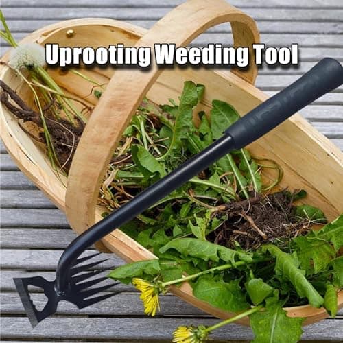 Weed Puller Tool-2Pcs Gardening Hand Weeder Tools, 2026 New Weeding Artifact Uprooting Weeding Tool, Manganese Steel Weed Removal TooL, 6 Teethes Dual Purpose Manual Weed Pulling Tool for Yard Gardenl - Thumbnail 3