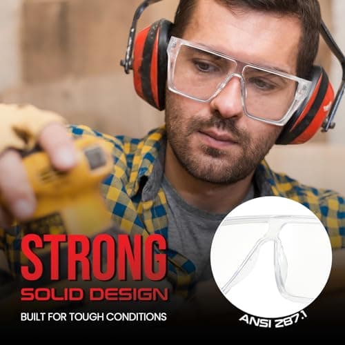 DreamCalf Z87 Polarized Sunglasses for Men Big Square Polarized Z87.1 Sun Glasses with UV Protection - Thumbnail 3