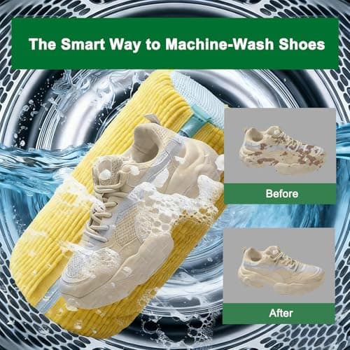 2PCS Shoes Washing Machine Bag Kit,Reusable Washing Shoes Bag,Include 1PC Shoes Dryer Bag and 2 Drying Racks,Laundry Shoes Bag with Durable Zipper for Sneakers and Canvas Shoes - Thumbnail 5