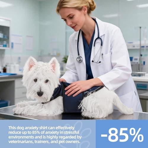 ExploreU Dog Anxiety Vest Skin-Friendly Thunder for Dogs, Dog Calming Shirt for Thunder, Fireworks, Vet Visits and Separation - Keep Pet Calm Without Medicine (Blue, M) - Thumbnail 2