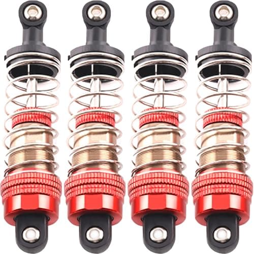Oil-Fill Shock Absorbers for 1/14 1/16 1/12 RC Cars, 75mm Hydraulic Suspension Kit, DIY Refillable Dampers with Alloy Body, Compatible for MJX, HSP, WLtoys, SCY, FMS, Traxxas (Oil Not Included) - Image 1