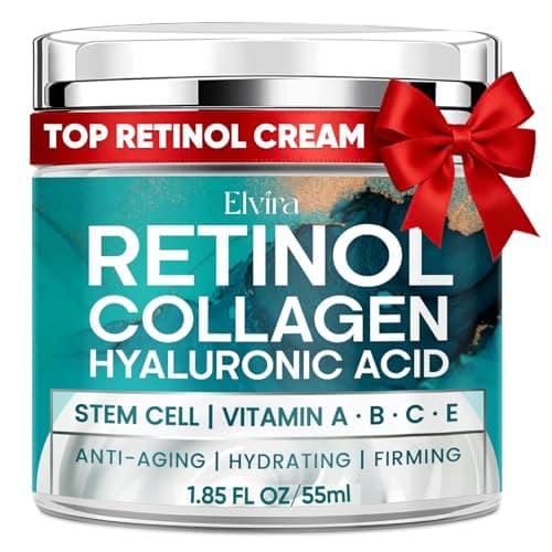 Elvira Retinol Anti Aging Face Moisturizer- Collagen Cream With Stem Cell & Hyaluronic Acid, Instant Face Lift Cream for Skin Tightening and Firming, Wrinkle Smoother for Women & Men, 1.85 Fl Oz - Image 1