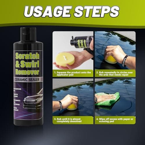 PIMAG Upgraded Car Scratch Remover Kit, Scratch Remover for Vehicles ＆ Cars, Car Paint Scratch Repair, Polishing ＆ Rubbing Compound Paint Restorer with Applicator Pad, add Gloss ＆ Shine 9.2OZ, 1 Pack - Thumbnail 4