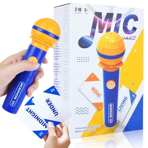 ATG Mic Karaoke Party Game - Real Mic - Hilarious Singing Challenge for Families & Friends with 260 Song Lyrics - Perfect for Birthday Parties & Games Nights 8 Years Old (2-10 Players)