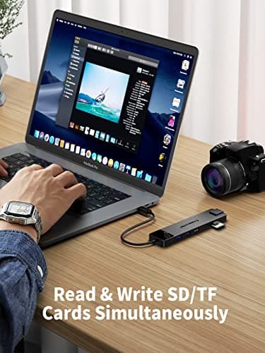 Lemorele 13 in 1 USB C Docking Station for Triple Monitors, Dual 4K HDMI, 1000M RJ45, VGA, 4 USB 3.0/2.0, SD/TF, 3.5MM Audio, USB C 3.0, 100W PD, Compatible with Type C Laptops - Thumbnail 5