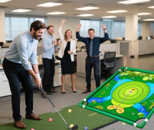 VQRZG Golf Chipping Outdoor Game, Portable Yard Practice Set, Indoor & Lawn Play for Adults and Family, Backyard, Beach, Office Party, Golf Gifts for Men (Golf Chipping Game Set) - Thumbnail 6