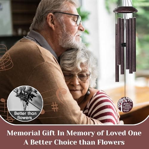 Howarmer Memorial Gifts for Loss of Mom/Dad - 32" Cardinal Sympathy Wind Chimes with Tree of Life - Bereavement Remembrance Condolence Gifts for Loss of Loved One -Memorial Chimes for Outside Garden - Thumbnail 5