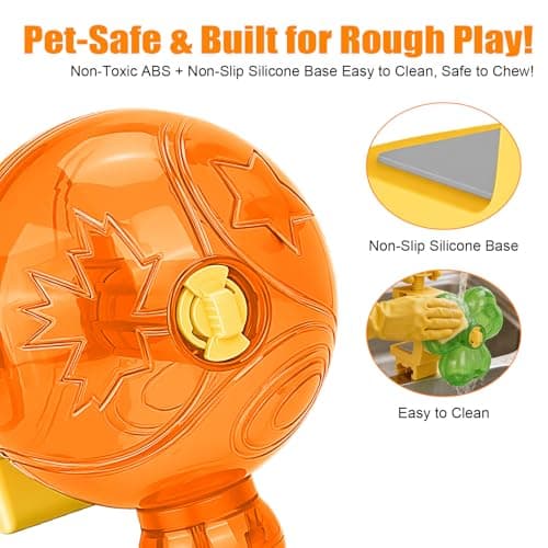 AOFANPET Cat Slow Feeder Puzzle Toy with Clamp Mount, Interactive Spinning Ball Treat Dispenser, Adjustable Feeding Openings for Dry Food, Enrichment Food Dispenser for Indoor/Outdoor, Cats/Small Dogs - Thumbnail 5