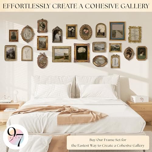 97 Decor 8x10 Vintage Picture Frame - 8x10 Picture Frame Gold Vintage, 8 x10 Gold Frame For Posters, Rustic 8 x 10 Frame Wall Hanging For Home Decor - Thumbnail 5