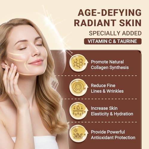 DRFOSTER Chocolate Collagen Peptides Powder for Women & Men, Multi Type I II III V X Collagen with multivitamins & Minerals for Skin, Hair & Nails & Joints, Non-GMO, 35 Servings - Thumbnail 4