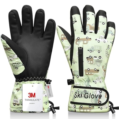 Odtmger Warm and Breathable Snow Gloves - Waterproof and Anti-Slip Ski Gloves for Boys & Girls, Men & Women - Image 1