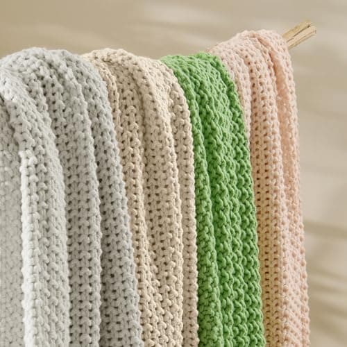 BEDELITE Chunky Cable Knit Throw Blanket, Acrylic Chunky Knitted Blankets, Super Soft Cozy Woven Green Throw Blanket for Sofa Couch Bed Room Home Decor, Gift for Women, 50"x60" - Thumbnail 6