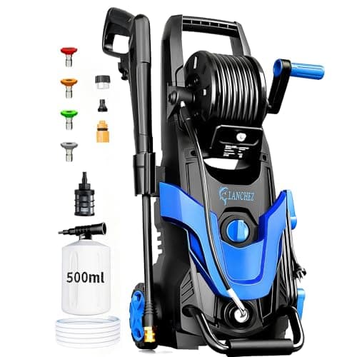 2026Upgraded Pressure Washer 4800PSI w/4 Quick Connect Nozzles, Inlet Hose & Filter&500ML Soap Tank, High Cleaning Machine for Cars/Fences/Driveways/Patios/Home Cleaning,Blue - Image 1