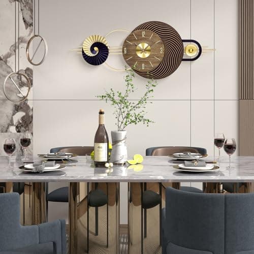AXAORIRA 39x16 Inch Large Modern Wall Clock for Living Room Decor, Silent Non-Ticking Battery Operated Decorative Analog Clock for Bedroom, Kitchen, Office, Entryway, Housewarming Gift - Thumbnail 5