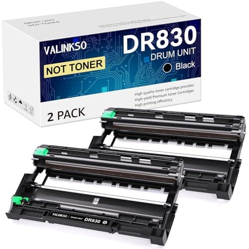Valinkso DR830 Drum Unit 2 Pack Compatible for Brother DR830 Drum DR 830 TN-830 TN830 Drum Unit use with HL-L2460DW DCP-L2640DW HL-L2480DW HL-L2400D HL-L2405W MFC-L2820DW MFC-L2807DW(Not Toner)