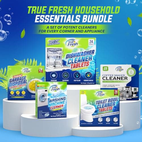 True Fresh Dishwasher Cleaner & Deodorizer Tablets, 24-Pack Dishwasher Maintenance Tablets for Interior, Pump, Filter, Spray arm & Drain, Helps Remove Grease, Limescale & Mineral Buildup 1-Year Supply - Thumbnail 5