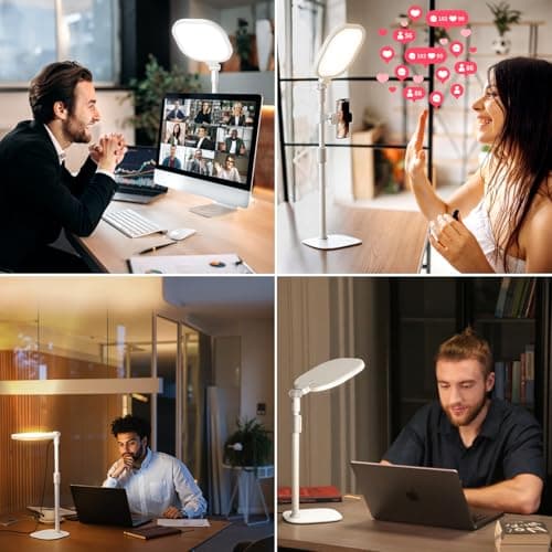 Lighting for Video Calls, 30 Light Modes Video Conference Light, Desk Ring Light with Stand for Webcam, Meetings, Live Stream, Home Office. CRI 97.8 - Thumbnail 3