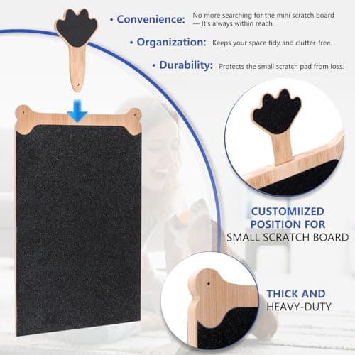 FL Falatier Dog Scratch Board Large Scratching Pad Multi-Functional Trimming Tool Alternative to Dog Nail Clippers and Pet Grinders Pet Nails Care for Dogs&Cats,Interactive Grooming Tool - Thumbnail 5